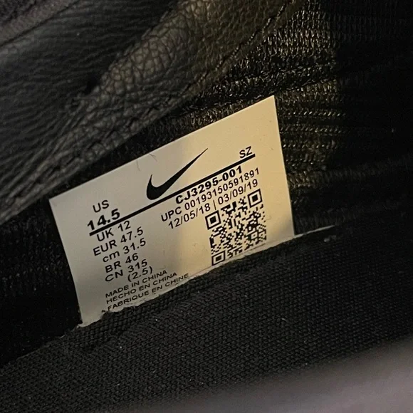 Nike Undercover Jun Takahashi Daybreak Black Sneakers 14.5 New - Picture 8 of 11